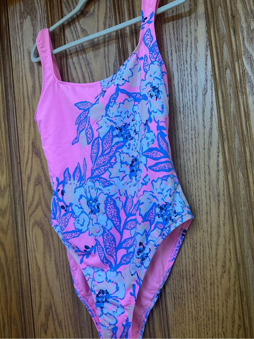 Lilly Pulitzer Cashel One-Piece Swimsuit Totally Koalafied Pink Floral Sz 14 EUC - Picture 4 of 11